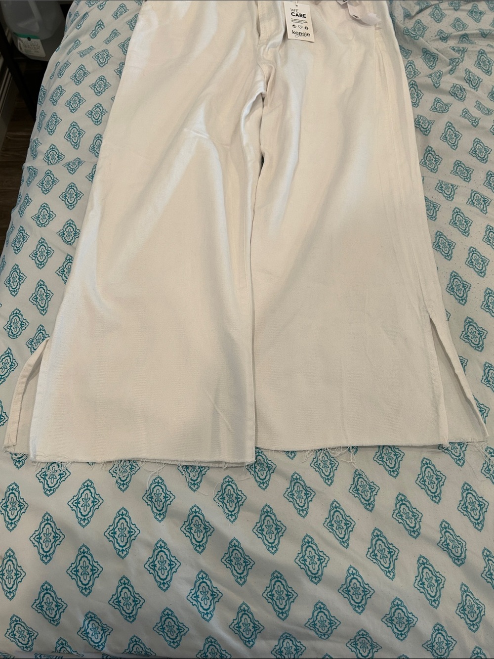 Kensie White High-Rise Wide Leg Jeans NWT - Picture 11 of 12